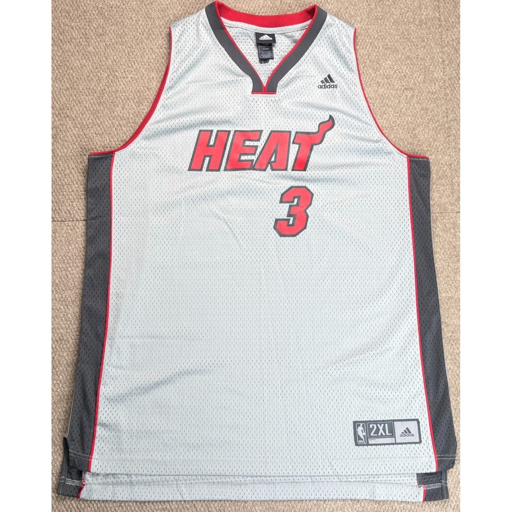 Adidas NBA Miami Heat #3‎ Dwayne Wade Basketball Jersey Size 2XL